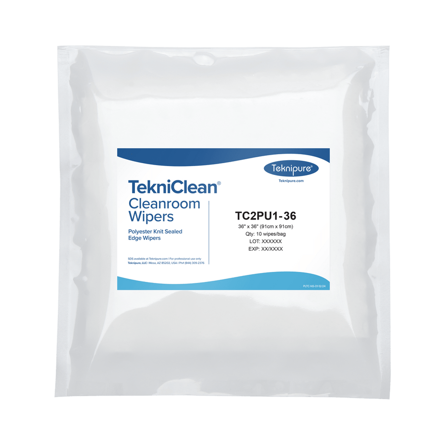 Teknipure TC2PU1 - 36 TekniClean® Polyester Knit Wiper, 36 in x 36 in, Case of 100 MTESolutions