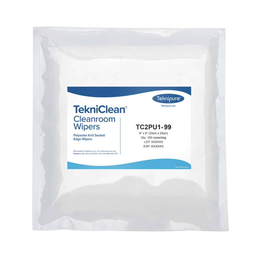 Teknipure TC2PU1 - 99 TekniClean® Polyester Knit Wiper with Sealed Edge, 9"x 9" MTESolutions