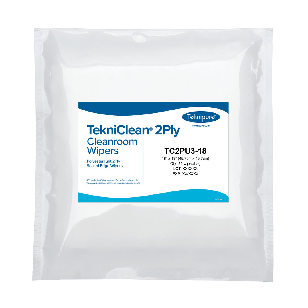 Teknipure TC2PU3 - 18 TekniClean® Polyester Knit Wiper, 18 in x 18 in, Case of 250 MTESolutions