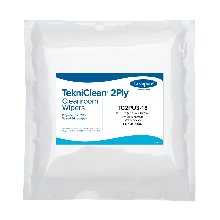 Teknipure TC2PU3 - 18 TekniClean® Polyester Knit Wiper, 18 in x 18 in, Case of 250 MTESolutions