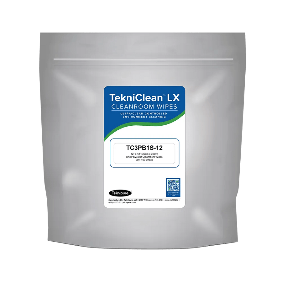 Teknipure TC3PB1S - 12, Polyester Knit Wiper, ESD Packed, 12 in x 12 in, Case of 1000 MTESolutions