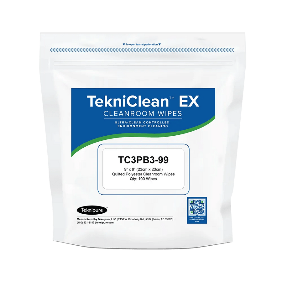 Teknipure Tekniclean TC3PB3 - 99, Polyester Knit Wiper, Quilted 2 - Ply, 9 in x 9 in, Case of 800 MTESolutions