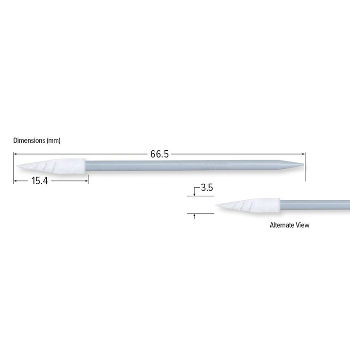Teknipure TKS503E, Tekniswab Pointed Spiral Foam Dual End ESD Swab, 2.618 in, 2500 per case MTESolutions