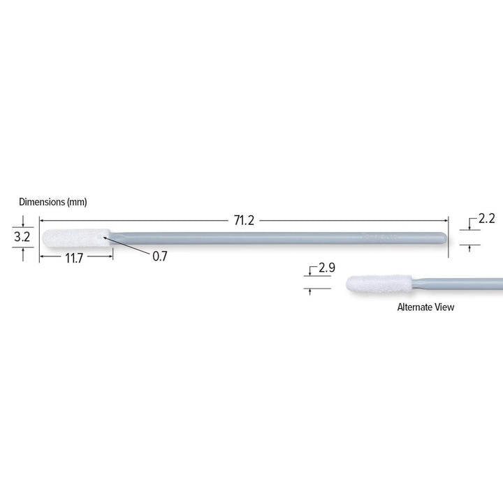Teknipure TKS504E, Tekniswab Small Foam ESD Swab, 2.803 in, 2500 per case MTESolutions