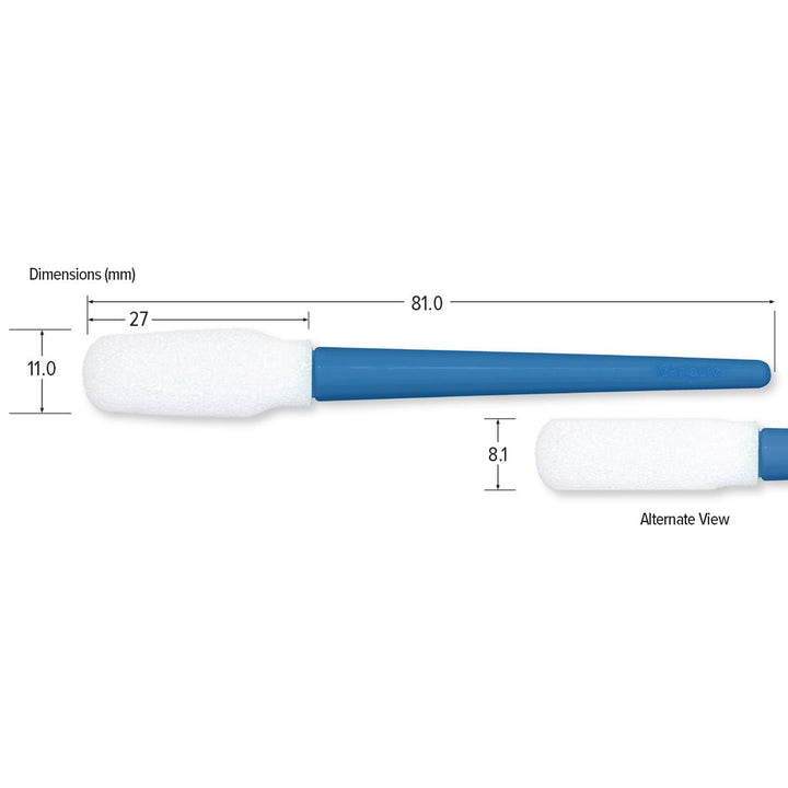 Teknipure TKS523F, TekniSwab Medium Foam Swab with cylindrical handle, 3.189 in, 1000 per case MTESolutions
