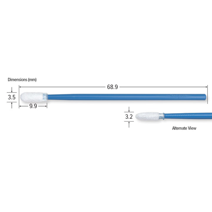 Teknipure TKS570MDF, Tekniswab Microdenier over Foam Small Swab, 2.713 in, 2500 per case MTESolutions