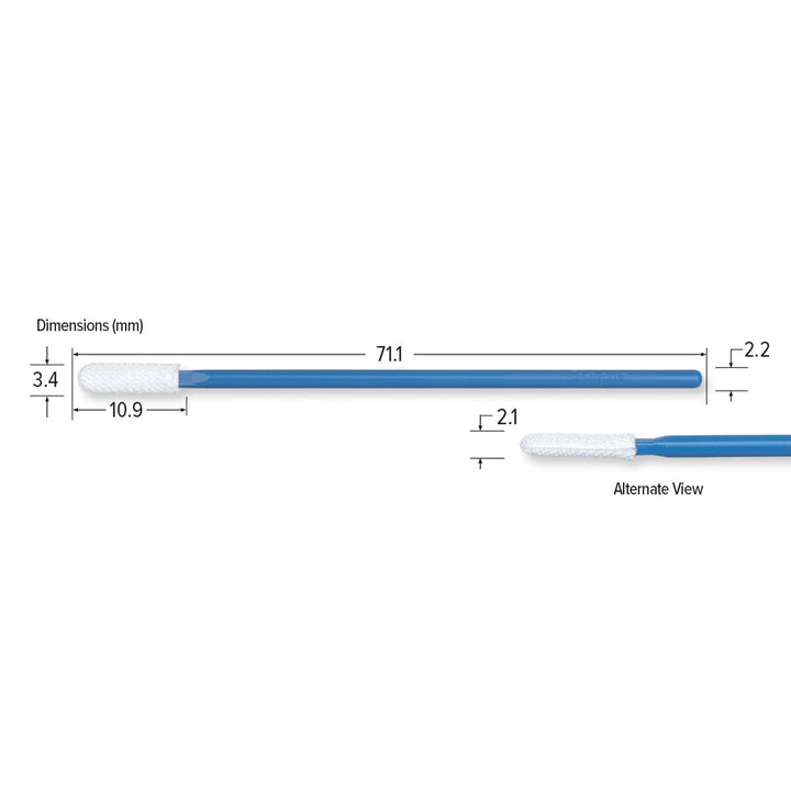 Teknipure TKS580MW, Tekniswab Microfiber Woven Small Swab, 2.799 in (7.11 cm) 2500 Swabs per Case MTESolutions