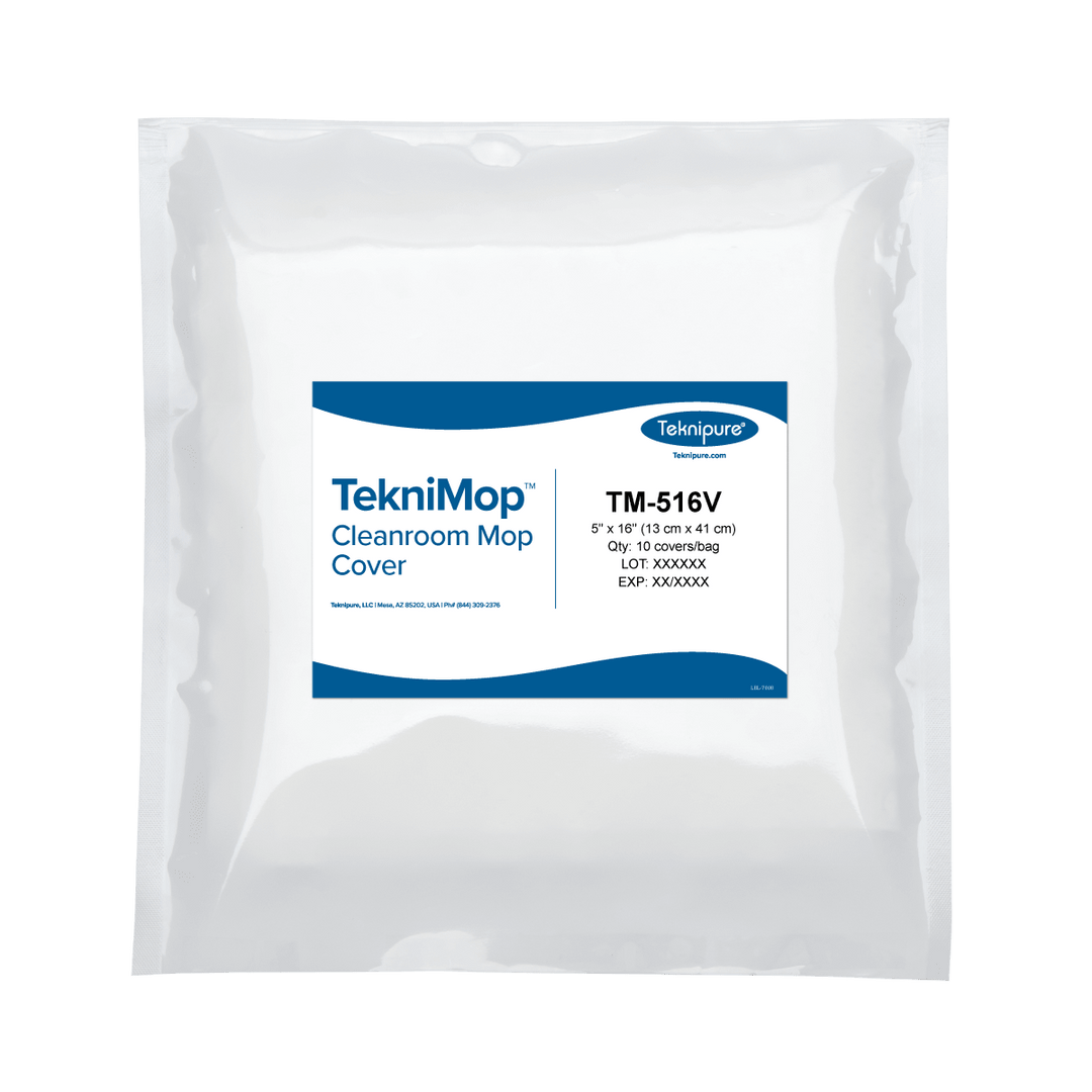 Teknipure TM-516V TekniMop™ Polypropylene Mop Cover for Velcro Mop Frame, 5"x16" Teknipure MTESolutions