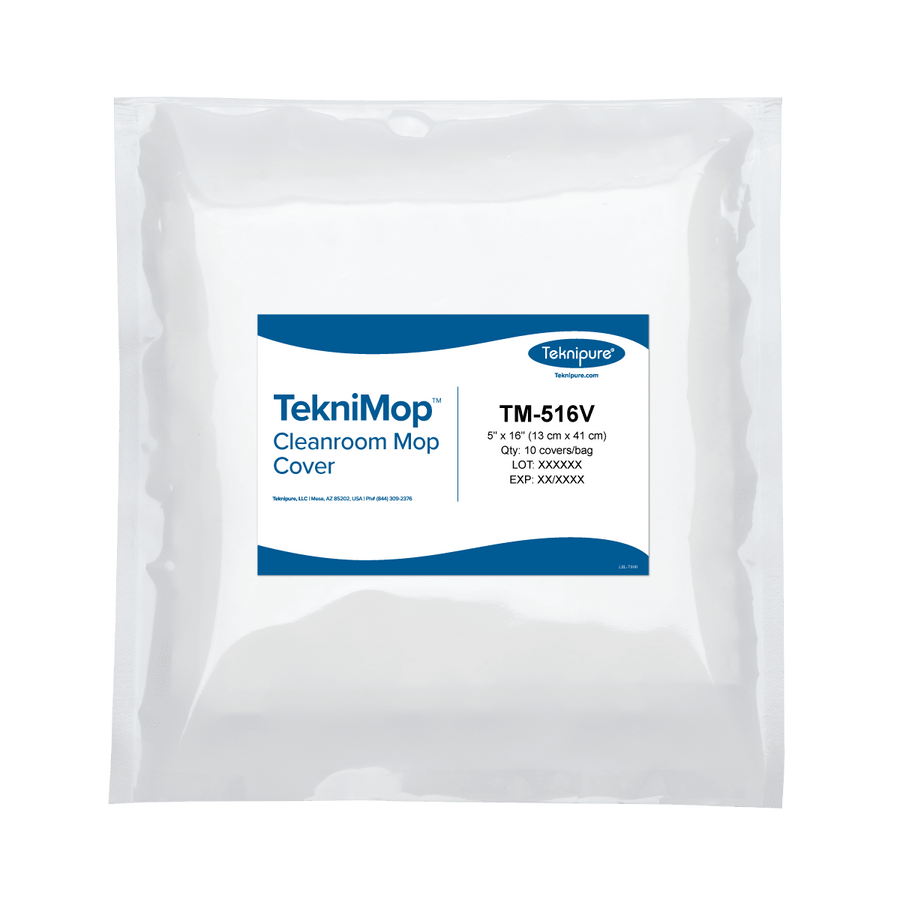 Teknipure TM-516V TekniMop™ Polypropylene Mop Cover for Velcro Mop Frame, 5"x16" Teknipure MTESolutions