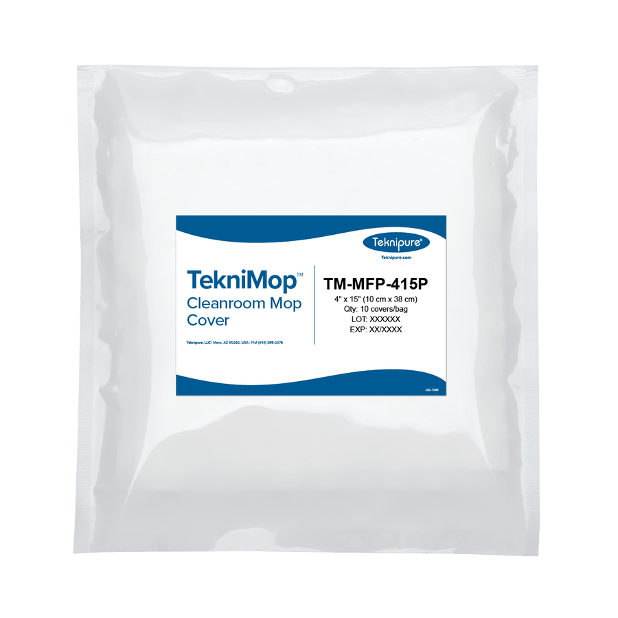 Teknipure TM-MFP-415P TekniMop™ Microfiber Knit Pocket Mop Cover, Integrated Pad, 4"x15" Teknipure MTESolutions