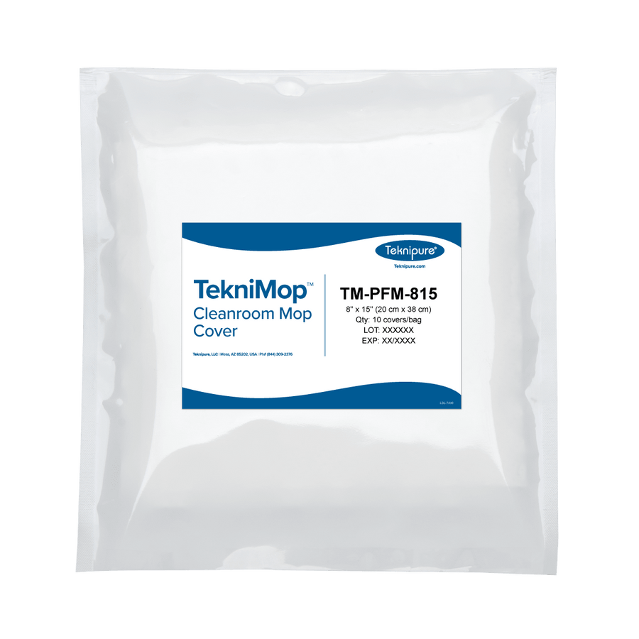 Teknipure TM-PFM-815 TekniMop™ Microfiber Knit Pocket Mop Cover, Integrated Pad, 8"x15" Teknipure MTESolutions