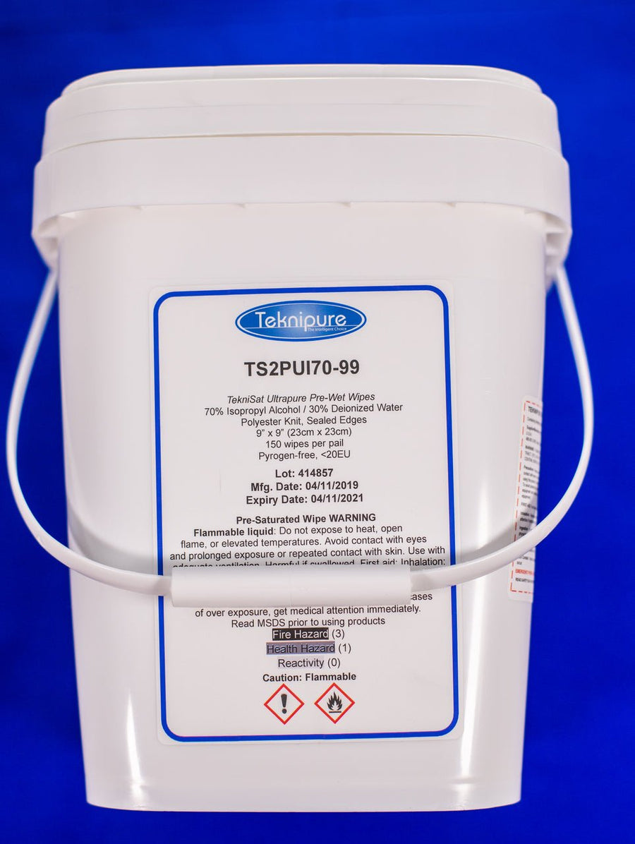 Teknipure TS2PUI70 - 99, Polyester Knit Pre - Saturated Wiper 9" X 9", Case of 300 MTESolutions