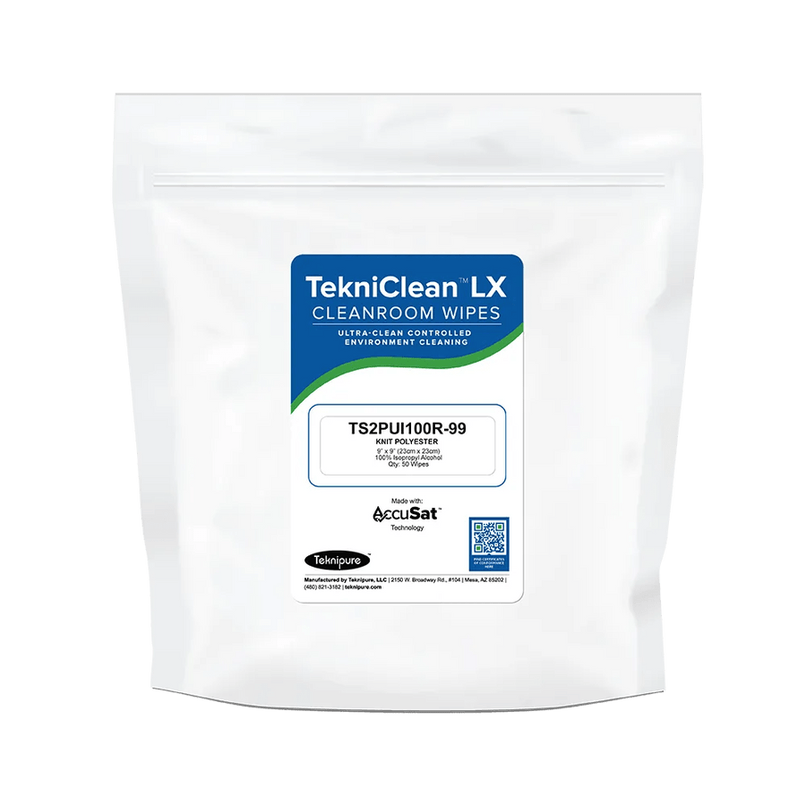 Teknipure TS3PBI100R - 99, Teknisat Polyester Knit Presaturated Wiper, 100% IPA, 9"x9", Case of 600 MTESolutions