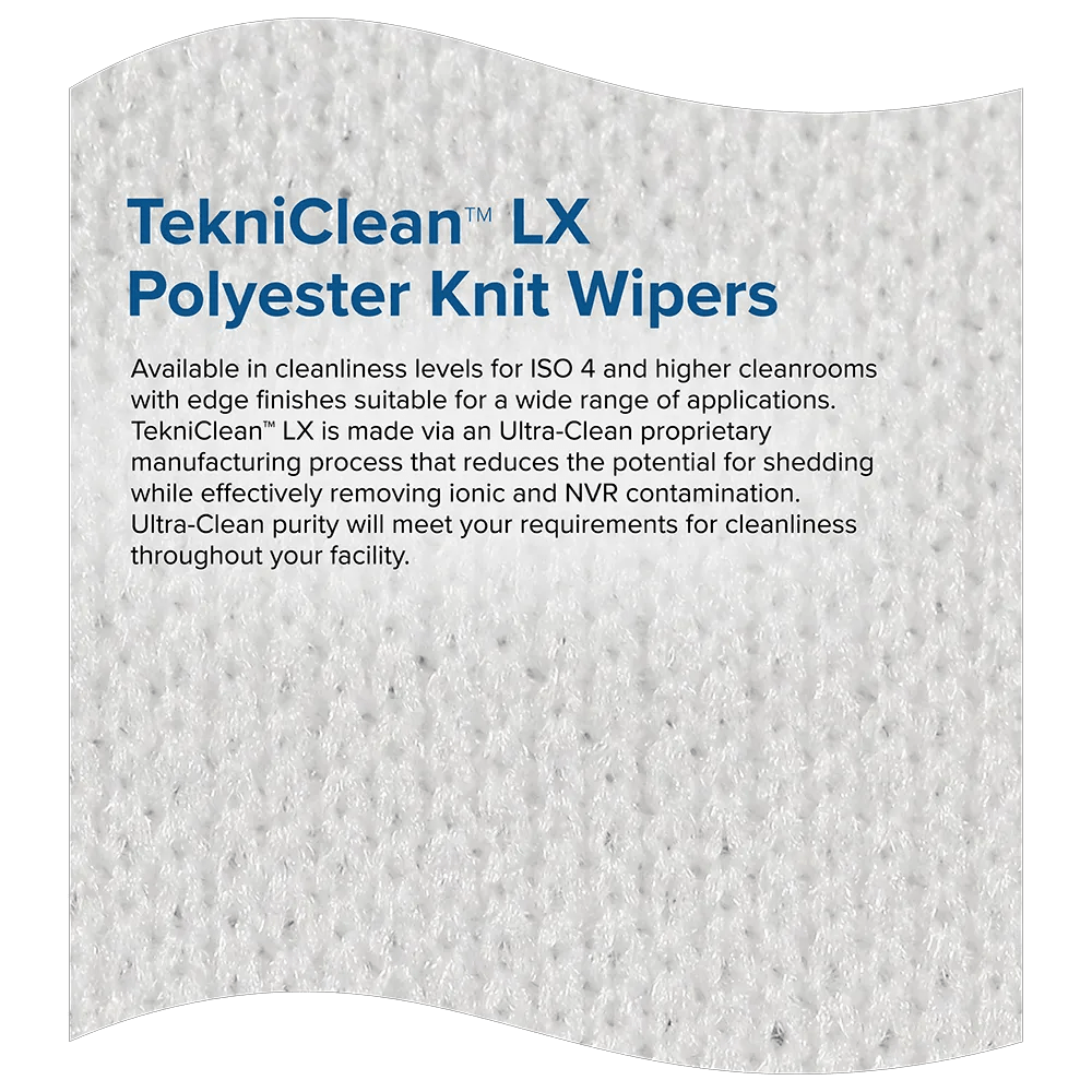 Teknipure TS3PBI70 - 99, TekniClean Polyester Knit Presaturated Wiper, 70%/30%, 9"x9", Case of 200 MTESolutions