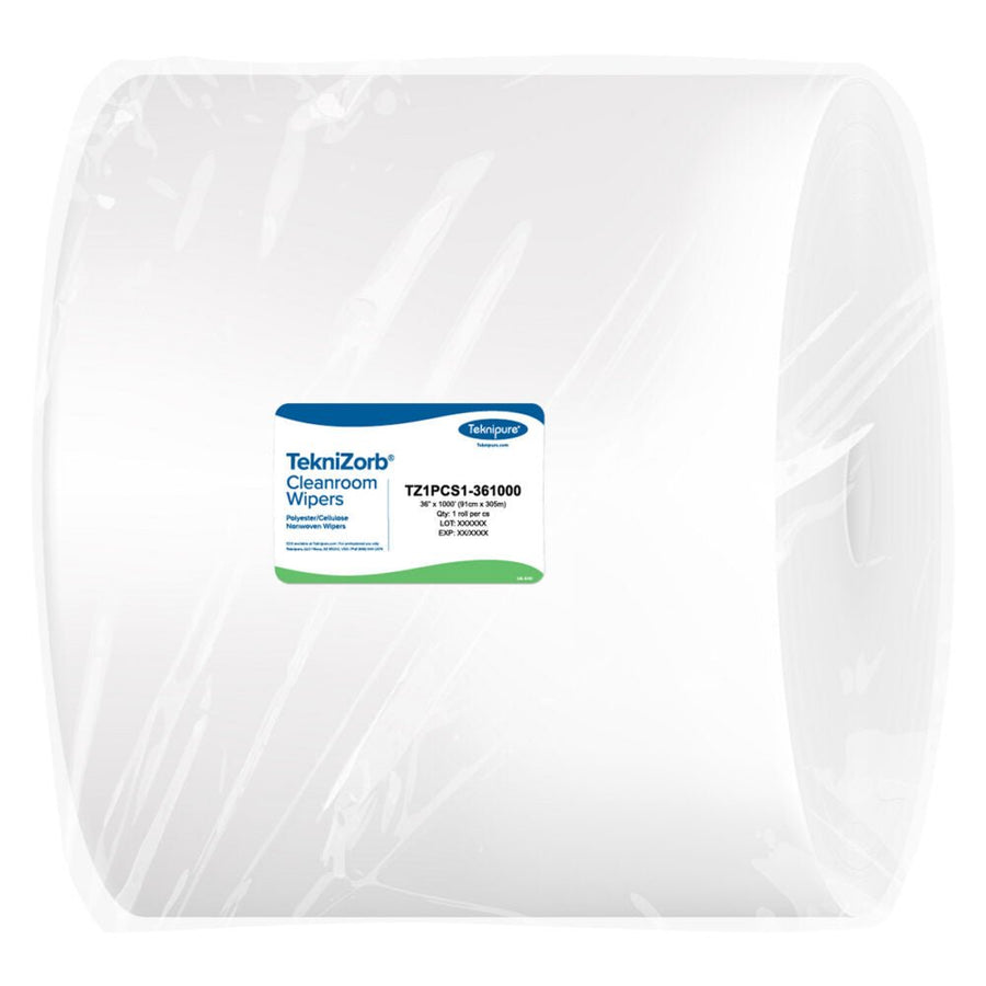 Teknipure TZ1PCS1 - 361000 TekniZorb PolyCellulose Non - Woven Wiper Roll, 1 Roll/Bag - 1 Bag/Case MTESolutions