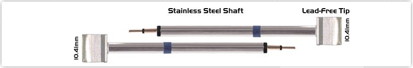 Thermaltronics K60Tz100 Tweezers Cartridge Pair - Blade Tip 10.41Mm (0.41") MTESolutions