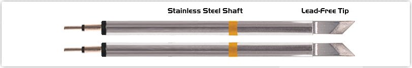 Thermaltronics K70Tz025 Tweezers Cartridge Pair - Knife Tinned Area 2.03Mm (0.08") MTESolutions