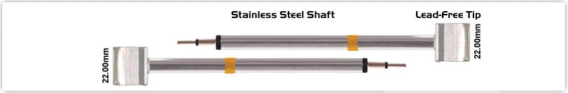 Thermaltronics K70Tz220 Tweezers Cartridge Pair - Blade Tip 22.10Mm (0.87") MTESolutions