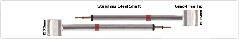Thermaltronics K80Tz160 Tweezers Cartridge Pair - Blade Tip 15.75Mm (0.62") MTESolutions