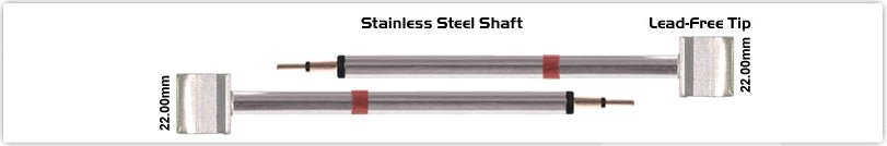 Thermaltronics K80Tz220 Tweezers Cartridge Pair - Blade Tip 22.10Mm (0.87") MTESolutions