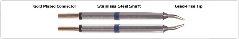 Thermaltronics M60Tz010 Tweezers Cartridge Pair - Conical Sharp 1.0Mm (0.04") MTESolutions