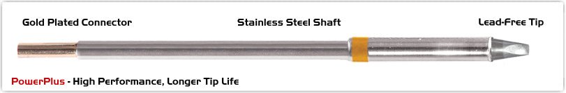 Thermaltronics M7Ch175H Chisel 30Deg 2.5Mm (0.10"), Power Plus MTESolutions