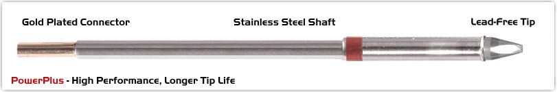 Thermaltronics M8Ch176H Chisel 30Deg 1.78Mm (0.07"), Power Plus MTESolutions
