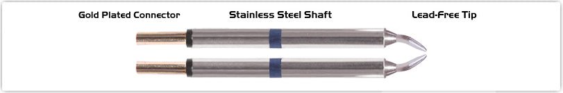 Thermaltronics T60Tz015 Tweezers Cartridge Pair - Chisel 30Deg 1.5Mm (0.06") MTESolutions