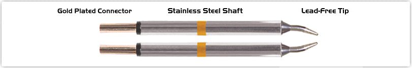 Thermaltronics T70Tz010 Tweezers Cartridge Pair - Conical Sharp 1.0Mm (0.04") MTESolutions