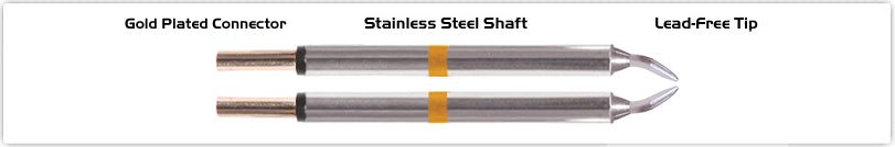 Thermaltronics T70Tz015 Tweezers Cartridge Pair - Chisel 30Deg 1.5Mm (0.06") MTESolutions