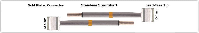 Thermaltronics T70Tz100 Tweezers Cartridge Pair - Blade Tip 10.41Mm (0.41") MTESolutions