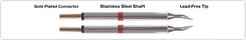 Thermaltronics T80Tz004 Tweezers Cartridge Pair - Bent 30Deg Sharp 0.4Mm (0.016") MTESolutions