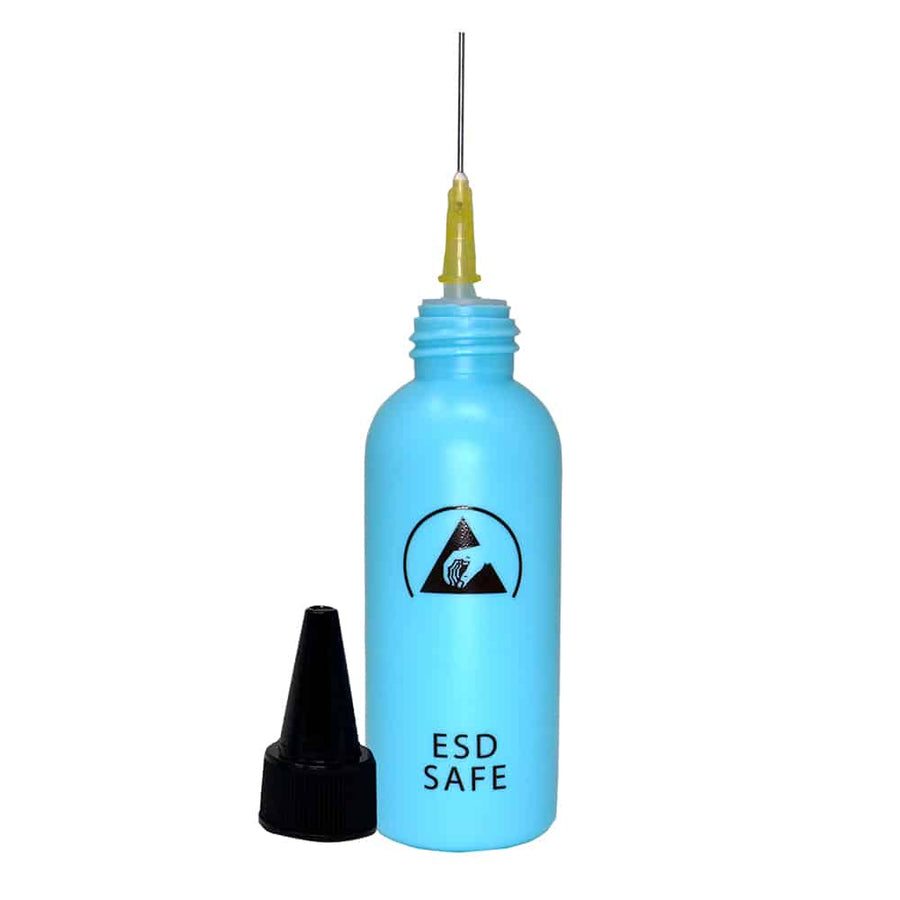 Transforming Technologies BT1002 - F2 ESD Flux bottle w/ 26 GA Needle, Blue, 2 oz. MTESolutions