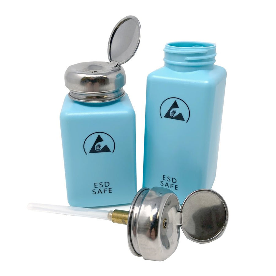 Transforming Technologies BT1008 ESD Solvent Bottle, Blue, 8 oz MTESolutions
