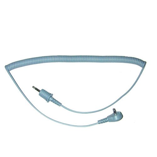 Transforming Technologies CC3050, Dual Conductor 5' Coil Cord With 3mm Phono Plug, Grey, Pack of 10 MTESolutions