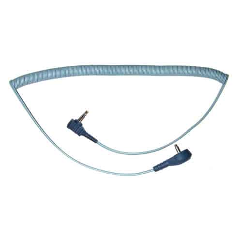 Transforming Technologies CC3100R, Dual Conductor 10' Rt. Coil Cord With 3mm Phono Plug, Blue, Pack of 10 MTESolutions