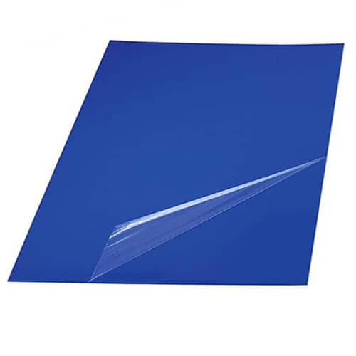 Transforming Technologies CTM2645BL Tacky Mat, 26 in x 45 in, Blue, Medium Tack, 45µ Thickness, 30 Sheets/Mat, 4 Mats/case MTESolutions