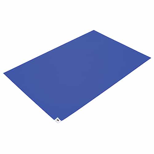 Transforming Technologies CTM2645BL Tacky Mat, 26 in x 45 in, Blue, Medium Tack, 45µ Thickness, 30 Sheets/Mat, 4 Mats/case MTESolutions
