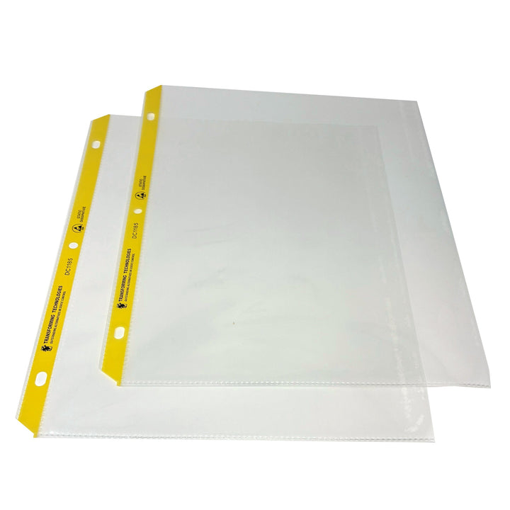 Transforming Technologies DC1185 - PK100 - Dissipative ESD Sheet Protectors - Nine Hole Punch MTESolutions