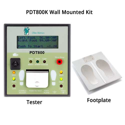 Transforming Technologies Digital Display Esd Tester & Foot Plate (No Stand), Wall Mounted MTESolutions