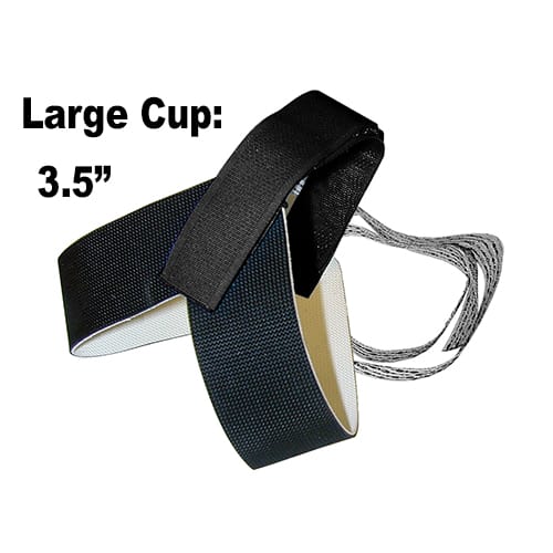 Transforming Technologies HG1360XL, Heel Grounder, XL Size - 1.25" Cup, Stretch Velcro, 1 Meg, Black MTESolutions