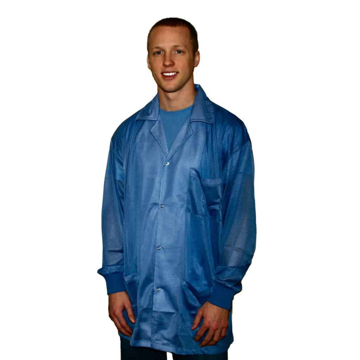 Transforming Technologies JKC8803BG ESD Jacket, Lapel Collar, Knit Cuff, Color: Burgundy, Medium MTESolutions