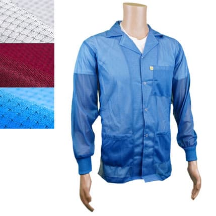 Transforming Technologies JKC8804BK ESD Jacket, Lapel Collar, Knit Cuff, Color: Black, Large MTESolutions