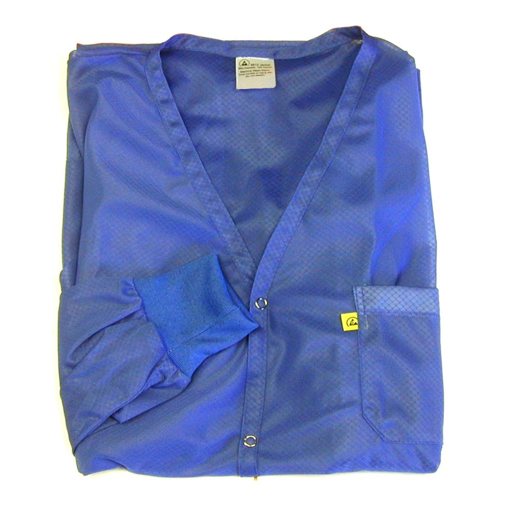 Transforming Technologies JKV8829BK ESD Jacket, V - Neck, Knit Cuff, Color: Black, 5X - Large MTESolutions
