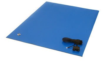 Transforming Technologies MT2436RB, Two - Layer ESD Rubber Pre - Cut Table Mat Including Hardware, 24 in x 36 in x 0.080 in, Royal Blue MTESolutions