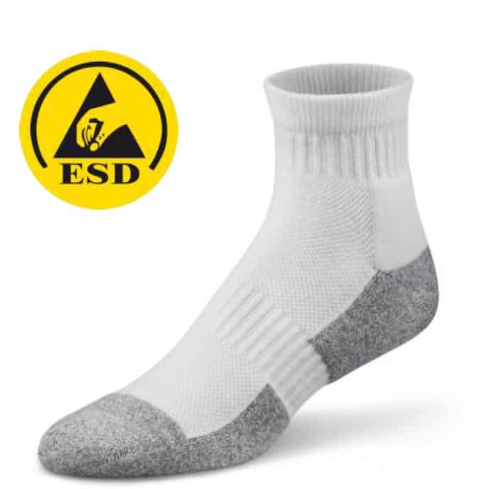 Transforming Technologies SC0028 ESD Sock, Pair, White & Grey, Large MTESolutions