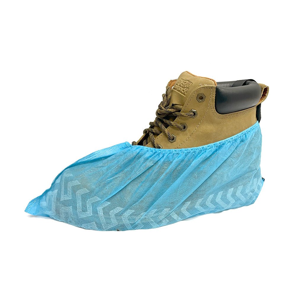 Transforming Technologies SC1207C - XL - PK Disposable ESD Shoe Covers with Skid Resistant Bottoms - XL Size Pk of 100 MTESolutions