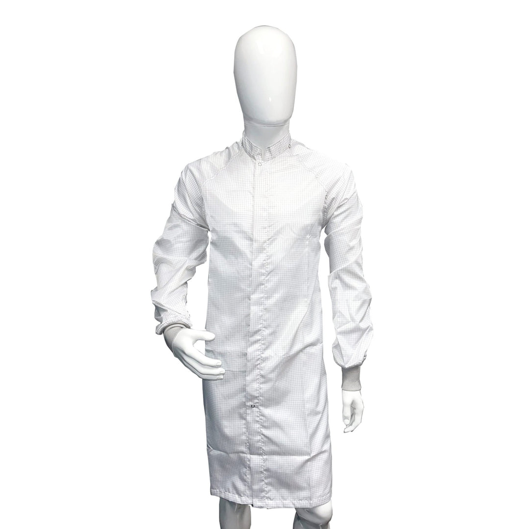 Transforming Technologies TX40FRWH05 TX4000 ESD Cleanroom Apparel - Cleanroom Frock, White, XL MTESolutions