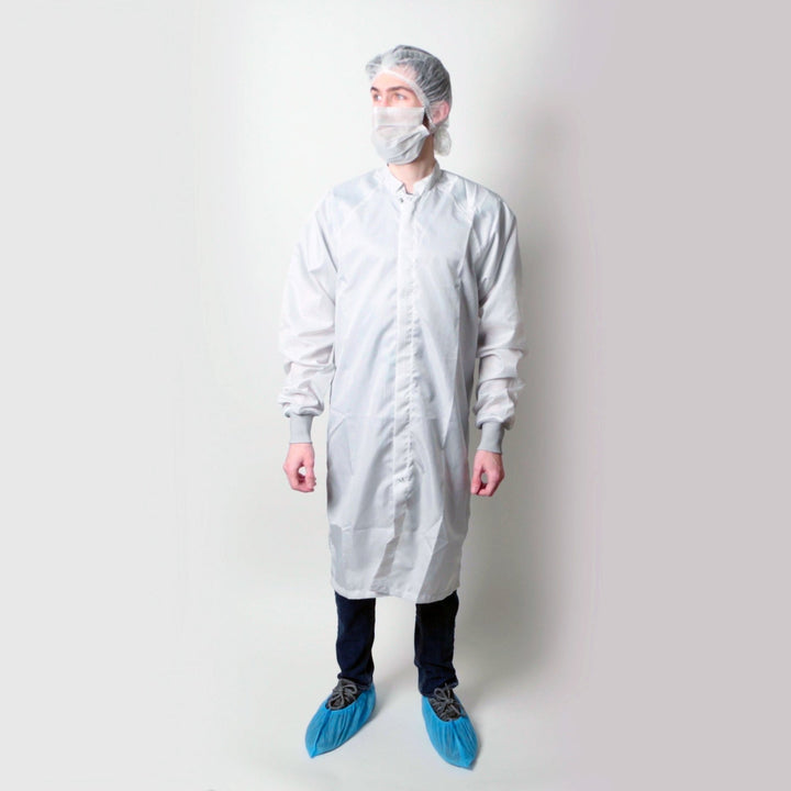 Transforming Technologies TX40FRWH09 TX4000 ESD Cleanroom Apparel - Cleanroom Frock, White, 5XL MTESolutions