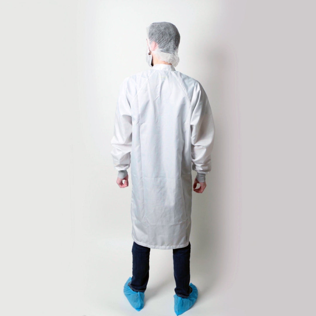 Transforming Technologies TX40FRWH09 TX4000 ESD Cleanroom Apparel - Cleanroom Frock, White, 5XL MTESolutions